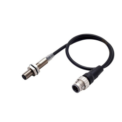 Détecteur de proximité, inductif, laiton nickelé, corps long, M12, blindé, 4 mm, DC, 3 fils, PNP NC, M12 Smartclick Pig-tail 0.3