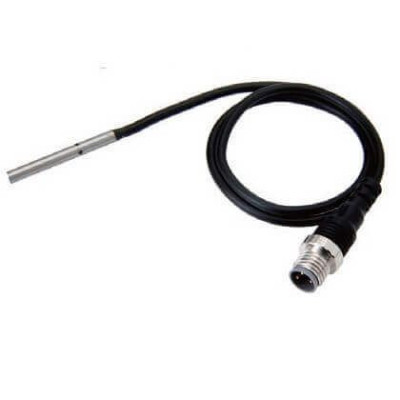 Dia. 3 mm, blindé, 0,8 mm, 12-24 Vc.c., PNP NO, câble 0,3 m avec connecteur M8, 3 broches Dia. 3 mm, blindé, 0,8 mm, 12-24 Vc.c., PNP NO, câble 0,3 m avec connecteur M8, 3 broches