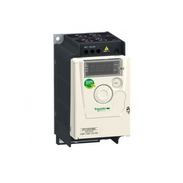 ATV12H037M2 Speed ​​variator for 0.37kW tri-motor - 220V single power supply - Altivar ATV12 Schneider