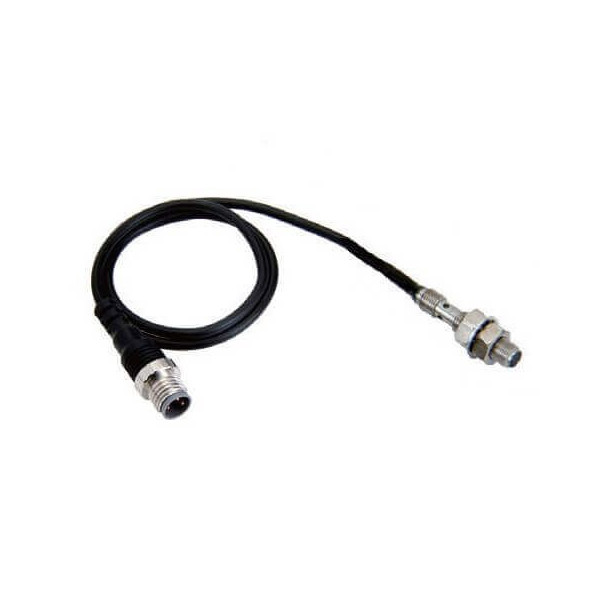 M5, blindé, 1,2 mm, 12-24 Vc.c., PNP NO, câble 0,3 m avec connecteur M8, 3 broches