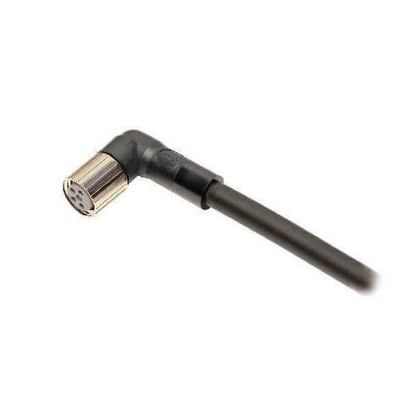 Connecteur pour capteur, M8 4-fils, connecteur femelle coudé, PUR, 5m